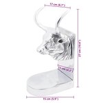 vidaXL Serre-livres 2 Pièces Argent 17 x 15 x 27 cm Aluminium