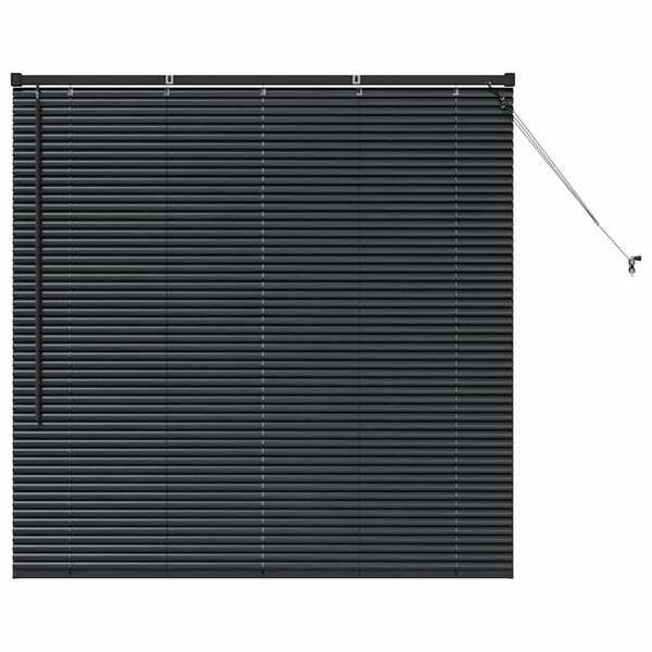 vidaXL Store de Fenêtre avec des rideaux Noir Aluminium