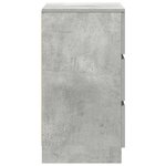 vidaXL Tables de chevet avec 3 tiroirs 2 Pièces gris béton 39x35x65 cm