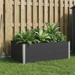 vidaXL Jardinière surélevée Noir 150 x 100 x 54 cm WPC et Aluminium