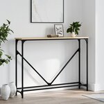 vidaXL Table console chêne sonoma 102x22 5x75 cm bois d'ingénierie