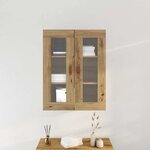 Armoire murale vidaXL avec portes en verre Chêne artisanal 69 5x34x90 cm