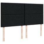 vidaXL Sommier à lattes de lit avec matelas Noir 200x200 cm Tissu