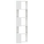 vidaXL Bibliothèque d'angle à 5 niveaux blanc bois d'ingénierie