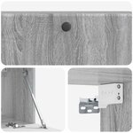 vidaXL Meuble TV mural 98 x 31 x 30 cm Sonoma gris Bois d'ingénierie