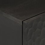 vidaXL Armoire latérale noir 40x33x75 cm bois massif de manguier