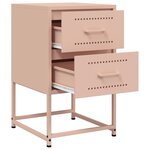 vidaXL Table de chevet rose 36x39x60 5 cm acier