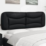 vidaXL Coussin de tête de lit Hvar noir 152 cm similicuir