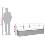 vidaXL Canapé de jardin avec coussins 4 places marron résine tressée