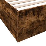 vidaXL Cadre de lit sans matelas chêne fumé 200x200 cm