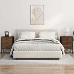 vidaXL Cabinet de chevet avec tiroir Chêne marron 42 x 41 x 61 cm