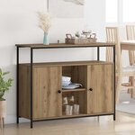 vidaXL Buffet Chêne artisanal 100 x 35 x 80 cm Bois d'ingénierie