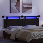 vidaXL Tête de lit suspendue Avec lumière LED Noir Simili cuir