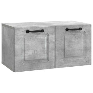 vidaXL Meuble TV mural Gris béton 59 5 x 31 x 30 cm Bois d'ingénierie