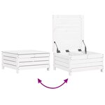 vidaXL Salon de jardin 6 Pièces blanc bois de pin massif