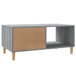vidaXL Table basse sonoma gris 89 5x50x40 cm bois d'ingénierie