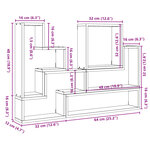 vidaXL Étagère murale sonoma gris 96x12x64 cm bois d'ingénierie