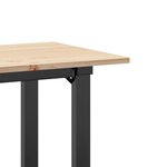 vidaXL Table à manger cadre en O 80x50x75 cm bois de pin massif acier