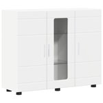 vidaXL Buffet avec étagère Blanc 55.5 x 29 x 100 cm Bois d'ingénierie