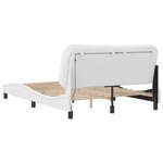 vidaXL Cadre de lit avec LED sans matelas Hvar blanc 140x200 cm