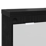 vidaXL Porte-manteau mural avec étagère Chêne noir 85 x 10 x 45 cm