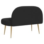 vidaXL Banc rembourré avec dossier Noir 110 x 60 x 76 cm Bouclé