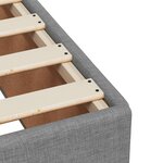 vidaXL Sommier à lattes de lit avec matelas Gris clair 140x190cm Tissu
