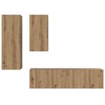 vidaXL Ensemble meuble TV 4 Pièces chêne artisanal 30 5 x 30 x 90 cm