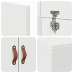 vidaXL Cadre de lit Blanc 200 x 80 x 31 5 cm Bois d'ingénierie