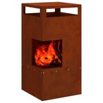 vidaXL Braise Marron 50 x 50 x 100 cm Acier