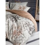 Parure de lit - housse de couette 220 x 240 + 2 taies d'oreiller 60 x 60 - Satiné coton - Gris
