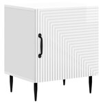 vidaXL Cabinet de chevet 2 Pièces Blanc brillant 43 x 34 5 x 50 cm