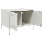 vidaXL Table basse blanc 68x50x50 5 cm acier