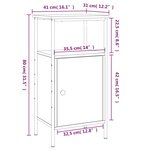 vidaXL Tables de chevet 2 Pièces chêne sonoma 41x31x80 cm bois ingénierie