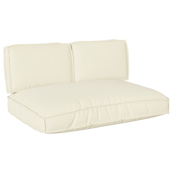 vidaXL Set de coussins de palette 3 Pièces Crème 120 x 80 x 12 cm