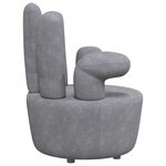 vidaXL Chaise en forme de main gris velours