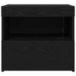 vidaXL Cabinet de chevet avec tiroir 2 Pièces Chêne noir 50 x 40 x 45 cm