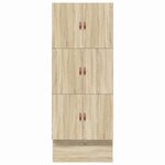 vidaXL Cadre de lit de rangement en chêne Sonoma 100x200 cm