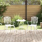 vidaXL Chaise de jardin 2 Pièces Blanc 55 x 56 5 x 91cm Aluminium
