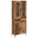 vidaXL Haut Armoire avec tiroir 2 Pièces Bois ancien Bois d'ingénierie