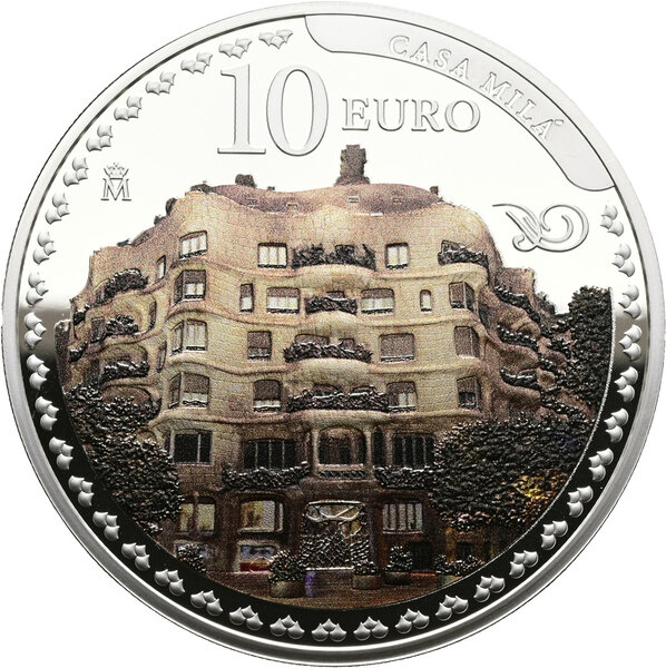 Monnaie CASA MILA Antoni Gaudi Argent 10€ Euro Spain 2026 (PRÉCOMMANDE)