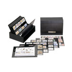 Cartes de rangement en PVC 210 x 143 mm à 4 bandes pour timbres-poste.