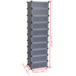 vidaXL Armoire à chaussures avec 10 compartiments Noir