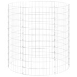 vidaXL Poteau à gabion circulaire Acier galvanisé Ø100x100 cm