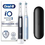 Brosses à Dents Électriques Noire et Bleue  2 Brossettes  1 Étui De Voyage