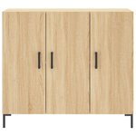 vidaXL Buffet chêne sonoma 90x34x80 cm bois d'ingénierie