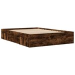 vidaXL Cadre de lit sans matelas chêne fumé 120x200 cm bois ingénierie