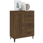 vidaXL Buffet Chêne marron 69 5x34x90 cm Bois d'ingénierie