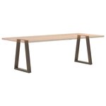 vidaXL Pieds de table à manger en forme de V  2 pièces  acier naturel  60 x (72-73 3) cm