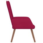 vidaXL Chaise de relaxation Rouge bordeaux Velours